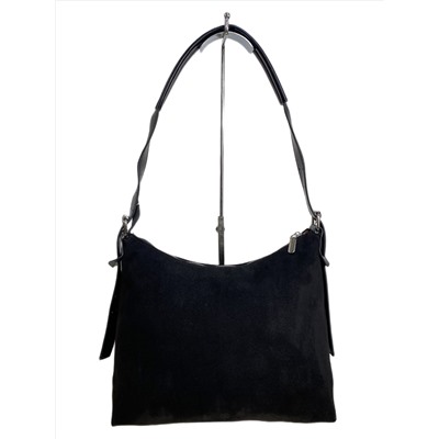 Женская сумка из искусственной замши, цвет черный