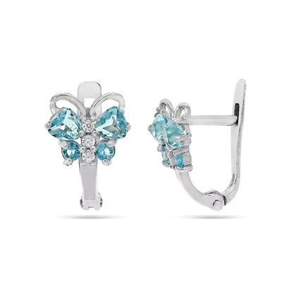 Серьги из серебра куб.циркон., ТРСД-01