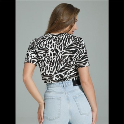 Кроп топ Афина (Зебра кофе)