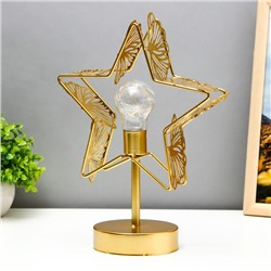 Ночник «Звезда» LED от батареек 3хАА золото 22×11×28 см RISALUX