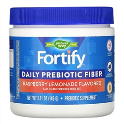 Nature's Way, Fortify Daily Prebiotic Powder, Raspberry Lemonade Flavor, 5.11 oz (145 g)