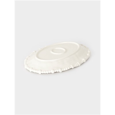 Блюдо сервировочное «Облако», 24×16.5×2.5 см, керамика, молочное