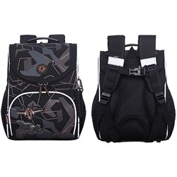 Рюкзак 1-4 класс школьный RAm-685-1/1 милитари 25х33х13 см 8л +сумка для сменной обуви GRIZZLY