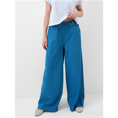 Брюки текстильные джинсовые для женщин