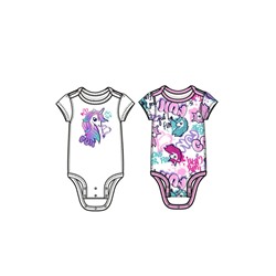 Боди детское трикотажное для девочек, 2 шт в комплекте