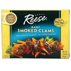 Reese, Baby Smoked Clams, 3.66 oz (104 g)