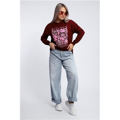 Толстовка 80047 (Бордовый)