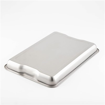 УЦЕНКА Поднос из нержавеющей стали, 49×34×4.5 см, 430 сталь