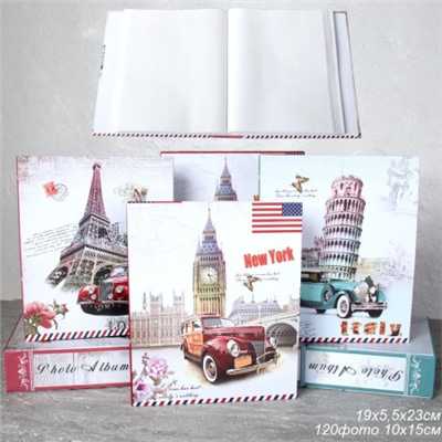 Фотоальбом 120 фото 10х15 Города / 9239 /уп 48/ 30 листов