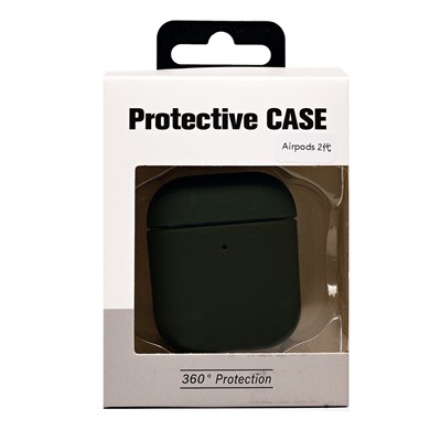 Чехол - PCP12 для кейса "Apple AirPods 2" экокожа (green) (238210)