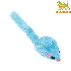 Игрушка для кошек «Мышь малая» цветная, 5 см, синяя
