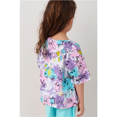 Фуфайка трикотажная для девочек (футболка) PLAYTODAY, 1240264