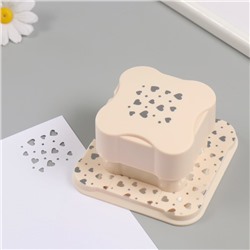 Дырокол фигурный рисунок 3.8×3.8 см «Россыпь сердец», 6.1×6.1×4.1 см