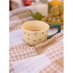 Кружка Flowers, керамика, 350 мл, 15×9×7 см, бежевая