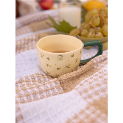 Кружка Flowers, керамика, 350 мл, 15×9×7 см, бежевая