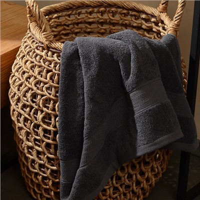 Полотенце махровое SL HOME: Classic «Гри Сандре», 90×150 см, хлопок 100%, серое