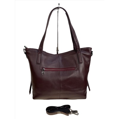 Женская сумка из натуральной кожи, цвет  бордовый