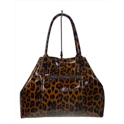 Женская сумка из натуральной кожи, цвет леопард