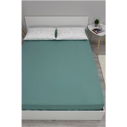 Простыня на резинке аквамарин 180х200  бязь 120гр/м Текстильная коллекция