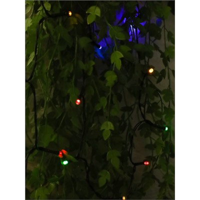 Гирлянда с питанием от солнечных элементов 10 м 100 лампочек 6 режимов / PM-5560/1 /уп 100/разноцветный