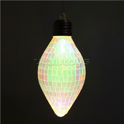 Новогоднее украшение зелёный, светящийся (14см)