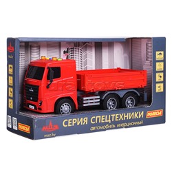 МАЗ, автомобиль бортовой инерционный (со светом и звуком) (в коробке)