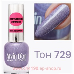 Alvin D`or Лак для ногтей  Holographic тон 729 весенняя примула 12мл