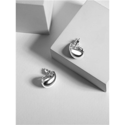 Колье из серебра родированное - Капля 140-10-74