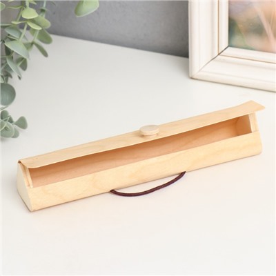 Шкатулка для росписи дерево «Тонкий лист», треугольная, 19×3.4×3.4 см