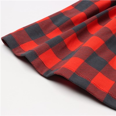 Платье и повязка Крошка Я «Клеточка», рост 74-80 см, красный