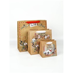 Набор пакетов подарочных новогодних «Верь в чудеса», 3 шт., 14×14×9 см, 22×22×11 см, 30×30×12 см