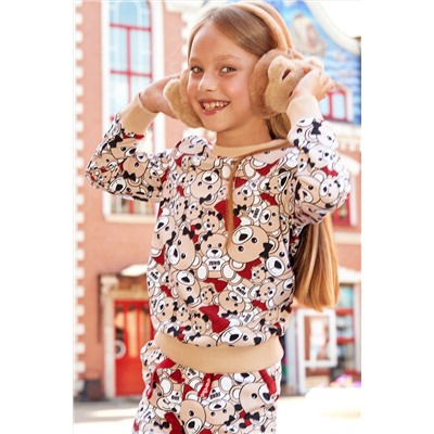 Джемпер (толстовка) д/дев Juno AW21GJ513 TEDDY BEAR бежевый мишки