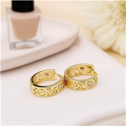 Серьги колечки лимонная позолота, арт.313.219