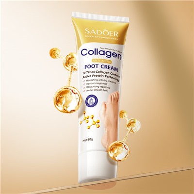 Увлажняющий крем для НОГ с Коллагеном Sadoer, 60 гр.