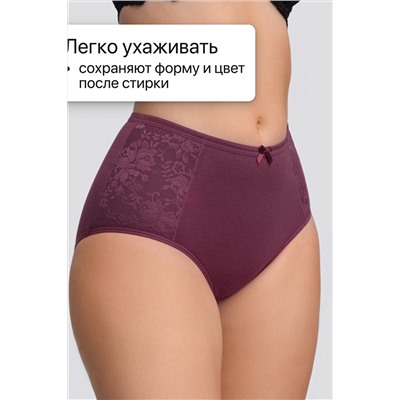 Трусы OIRO 3905 хлопковые с цветочным узором 3 шт НАТАЛИ, 1128622