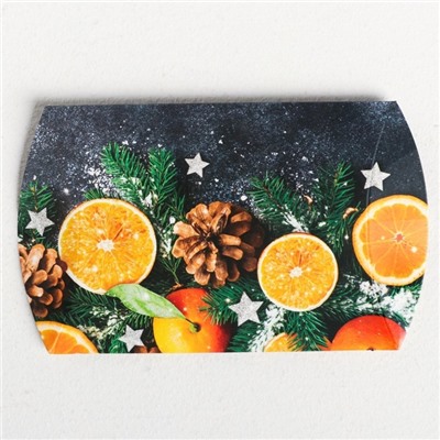 Коробка подарочная новогодняя складная «Мандариновое настроение», 11×8×2 см, Новый год