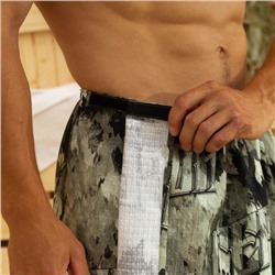 Полотенце для бани «Герой» мужской килт 80×145 см, 100 % хл, вафельное полотно