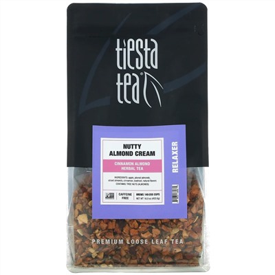 Tiesta Tea Company, Premium Loose Leaf Tea, Nutty Almond Cream, Caffeine Free,  16.0 oz (453.6 g)