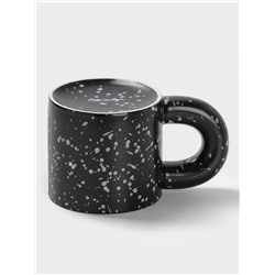 Кружка Доляна «Сплэш», 350 мл, 14×8.5×8.2 см, фарфор, чёрная