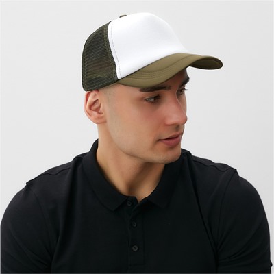 Бейсболка с сеткой MINAKU, зелёный, размер 56-58