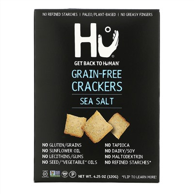 Hu, Grain-Free Crackers, Sea Salt, 4.25 oz (120 g)