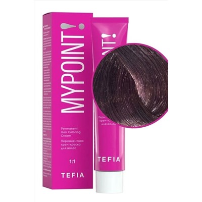 TEFIA Mypoint 5.61 Перманентная крем-краска для волос / Светлый брюнет махагоново-пепельный, 60 мл KRISTALLER, 1108784