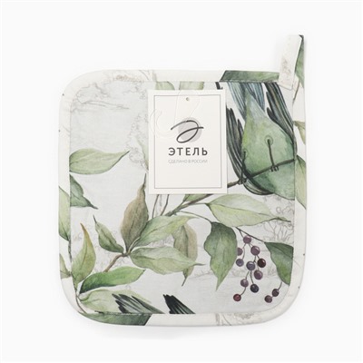 Прихватка Этель «Готовь с душой» 19×19 см,100% хлопок, ватин, 250 г/м²