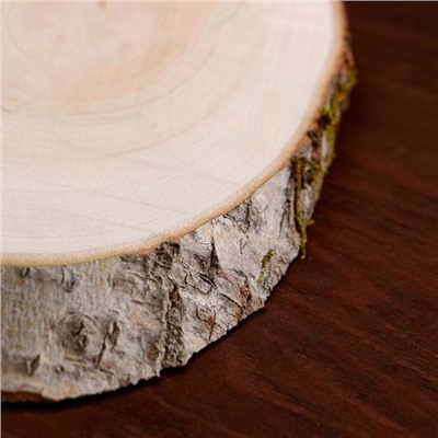 Спил осины, косой, слэб для декора, 35×16±2 см