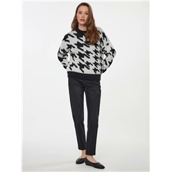 Вязаные джемперы CONTE LDK 307 Oversize-джемпер c вывязанным рисунком "в гусиную лапку"