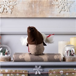 Светодиодная фигура «Гном-боровик» 8×20×8 см, текстиль, батарейки AG10×3 (в комплекте), свечение тёплое белое