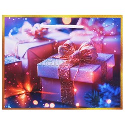 Бумажный пакет для сувенирной продукции с ламинацией, с шириной основания 23 cм