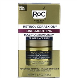 RoC, Retinol Correxion, Max Hydration Cream, Fragrance Free, 1.7 oz (48 g)