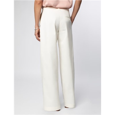 Брюки-палаццо из хлопка с защипами