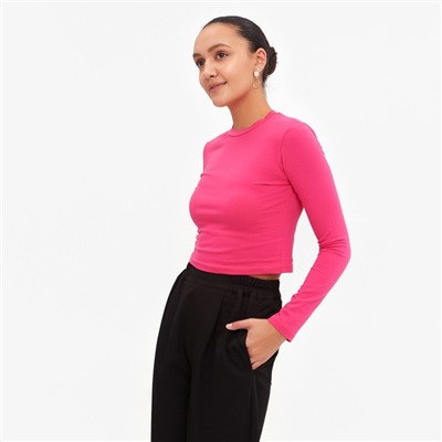 Лонгслив женский MINAKU: Basic line, цвет фуксия, размер 42